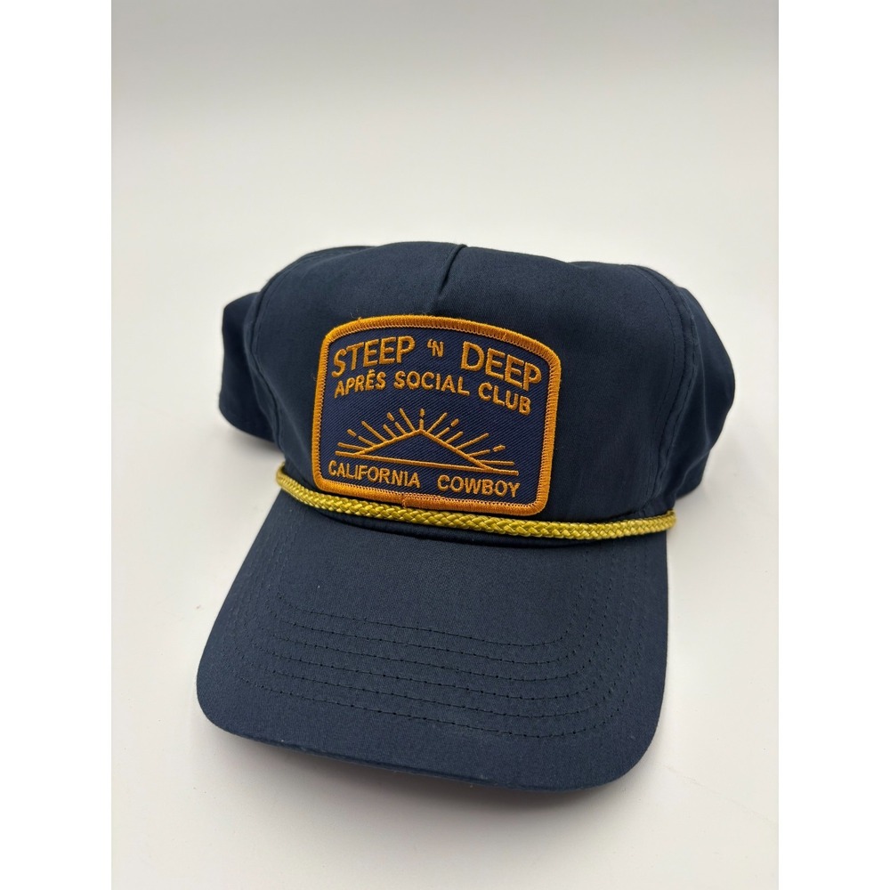 California Cowboy Hat Men's Navy Steep 'N Deep Après Social Club Rope Snapback